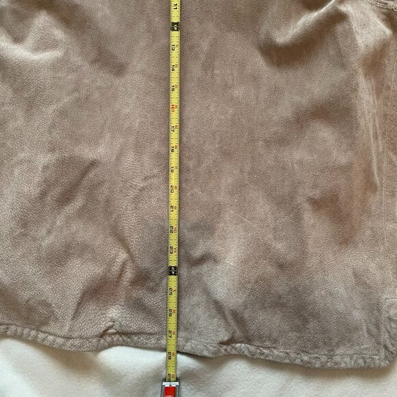 Utex Design suede shirt/jacket grey/sand tone women size L. Western - Picture 11 of 12